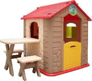Bekijk leuke cadeautip : LittleTom Kinderspeelhuisje vanaf 1 - Tuin Kinderhuisje met Tafel
